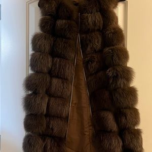 Authentic arctic fox vest